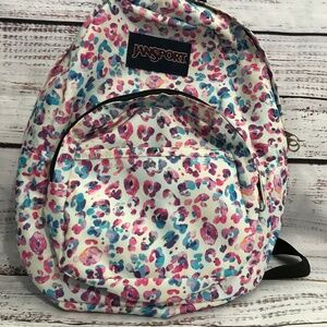 Multicolor Jansport Leopard Floral Mini Backpack